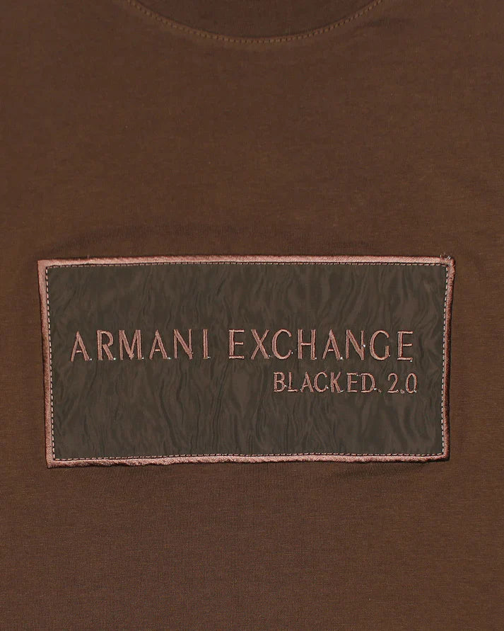 A-X IMPORTED MEN'S PATCH T-SHIRT (BROWN)