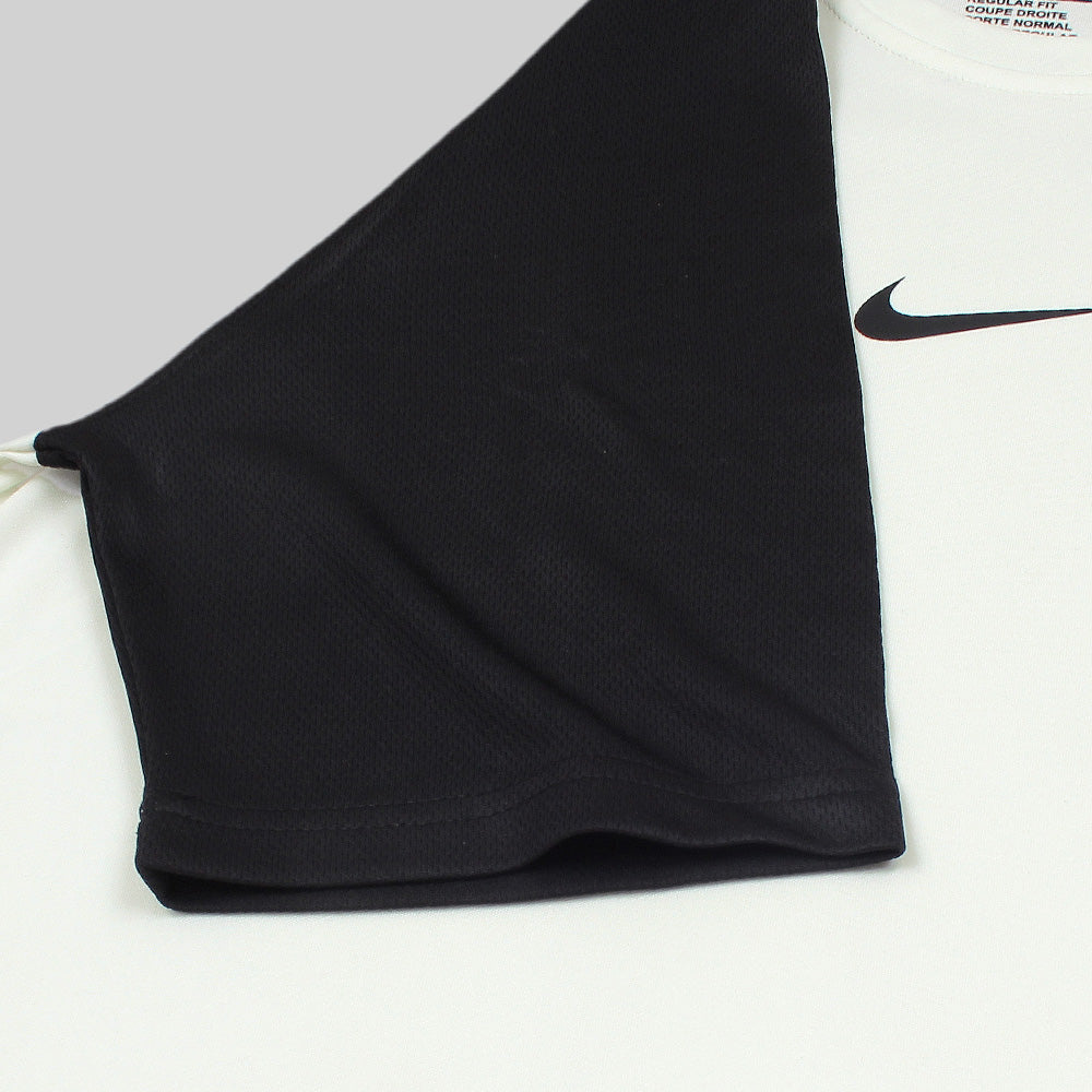 NKE Imported Mesh Shoulder Dri Fit T-Shirt (White & Black)