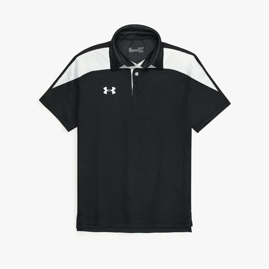 UA PREMIUM MEN'S DRI FIT CLUTH POLO (BLACK)