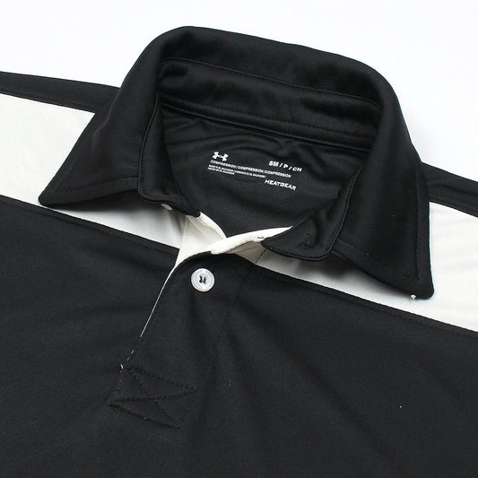 UA PREMIUM MEN'S DRI FIT CLUTH POLO (BLACK)