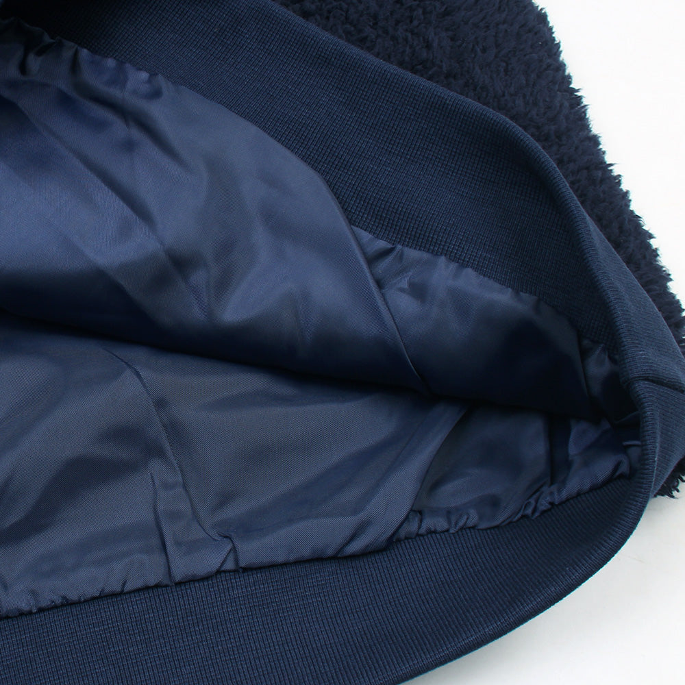 Lcste Imported Sherpa Zipper Jacket (Navy Blue)