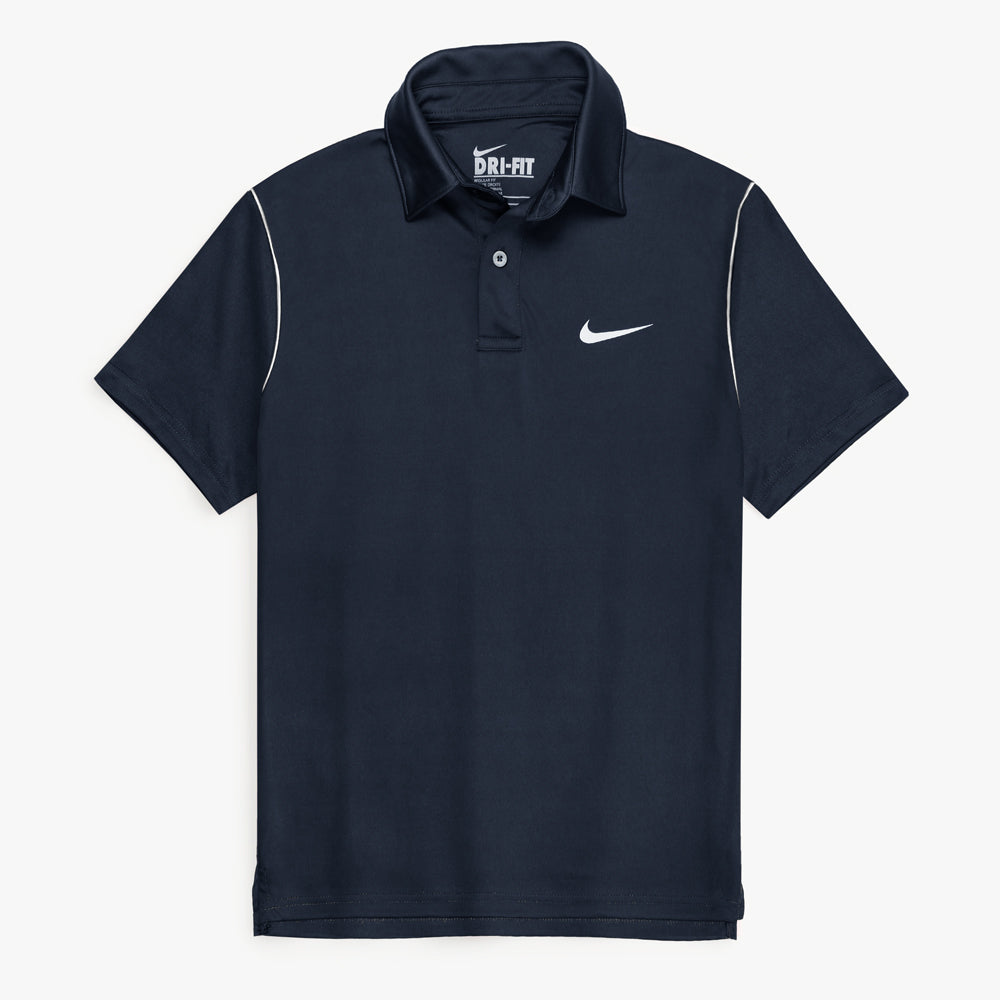 NKE PREMIUM DRI-FIT PIPING POLO SHIRT (NAVY BLUE)