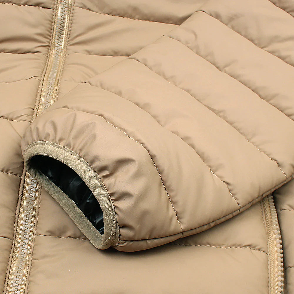 RL  Full Sleeves Small Pony Puffer Jacket (Khaaki)