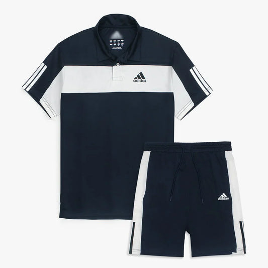 ADDAS Premium Paneled Dri-Fit Twin Set (Navy Blue)