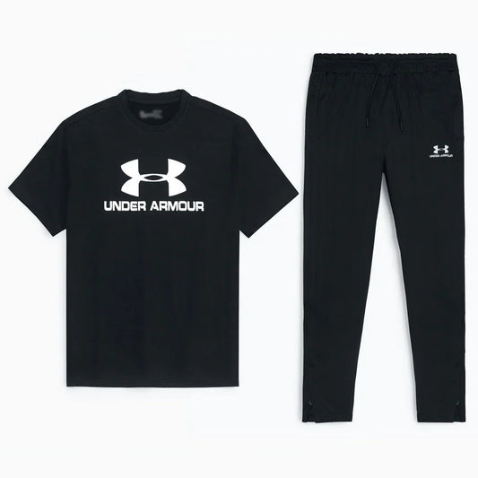 UA Premium Lycra Dri-Fit Tracksuit (Black)