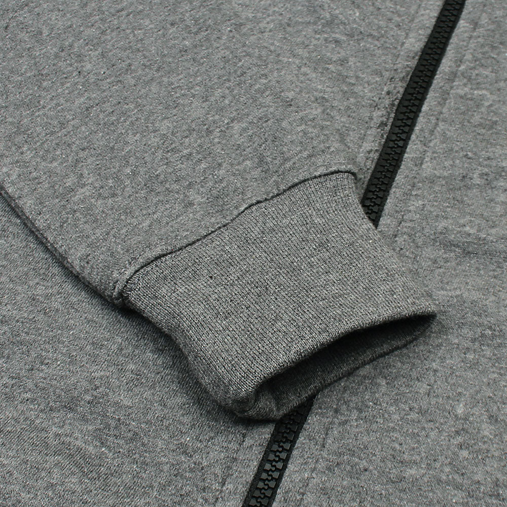 RL Premium Small Pony Cotton Fleece Zipper Jacket (Charcoal Grey)