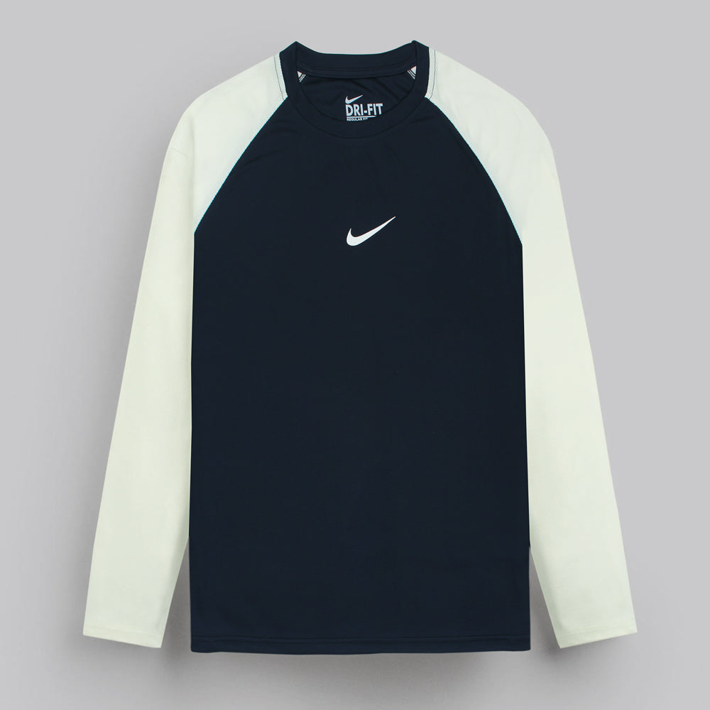 NKE Premium Mesh Shoulder Dri Fit F/S T-Shirt (Navy Blue)