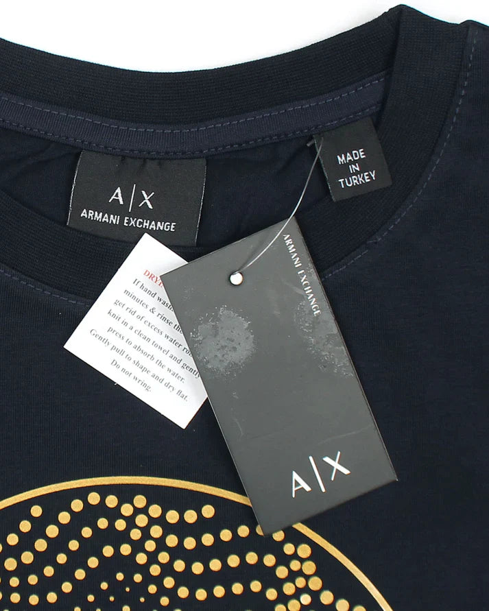 A-X IMPORTED MEN'S GOLD T-SHIRT (NAVY BLUE)