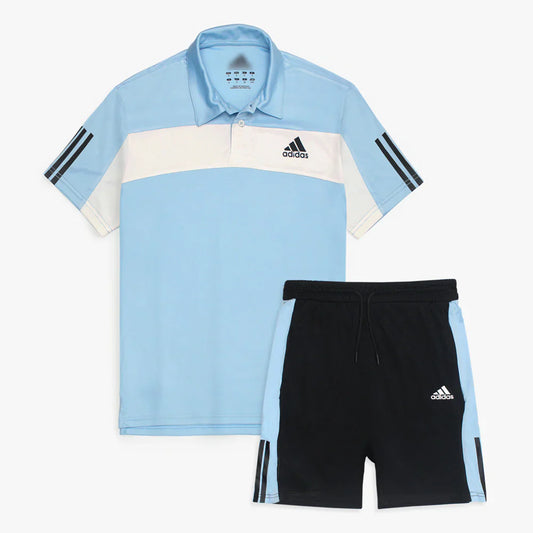 ADDAS Premium Paneled Dri-Fit Twin Set (Sky Blue)