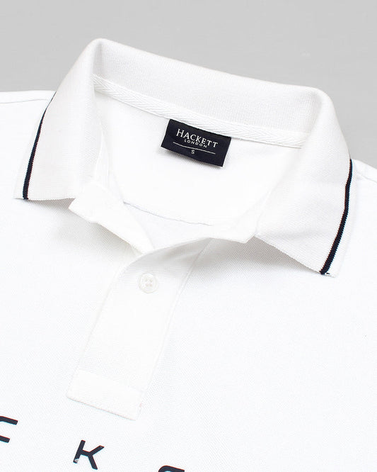 HKT IMPORTED MEN'S TIPPED POLO SHIRT (WHITE)
