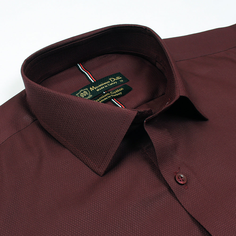 Mussimo Duti Imported Formal Shirt Dobby (Maroon)