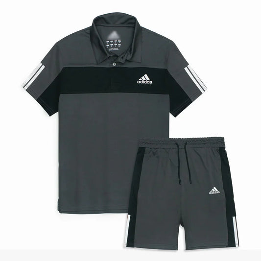 ADDAS Premium Paneled Dri-Fit Twin Set (Grey)