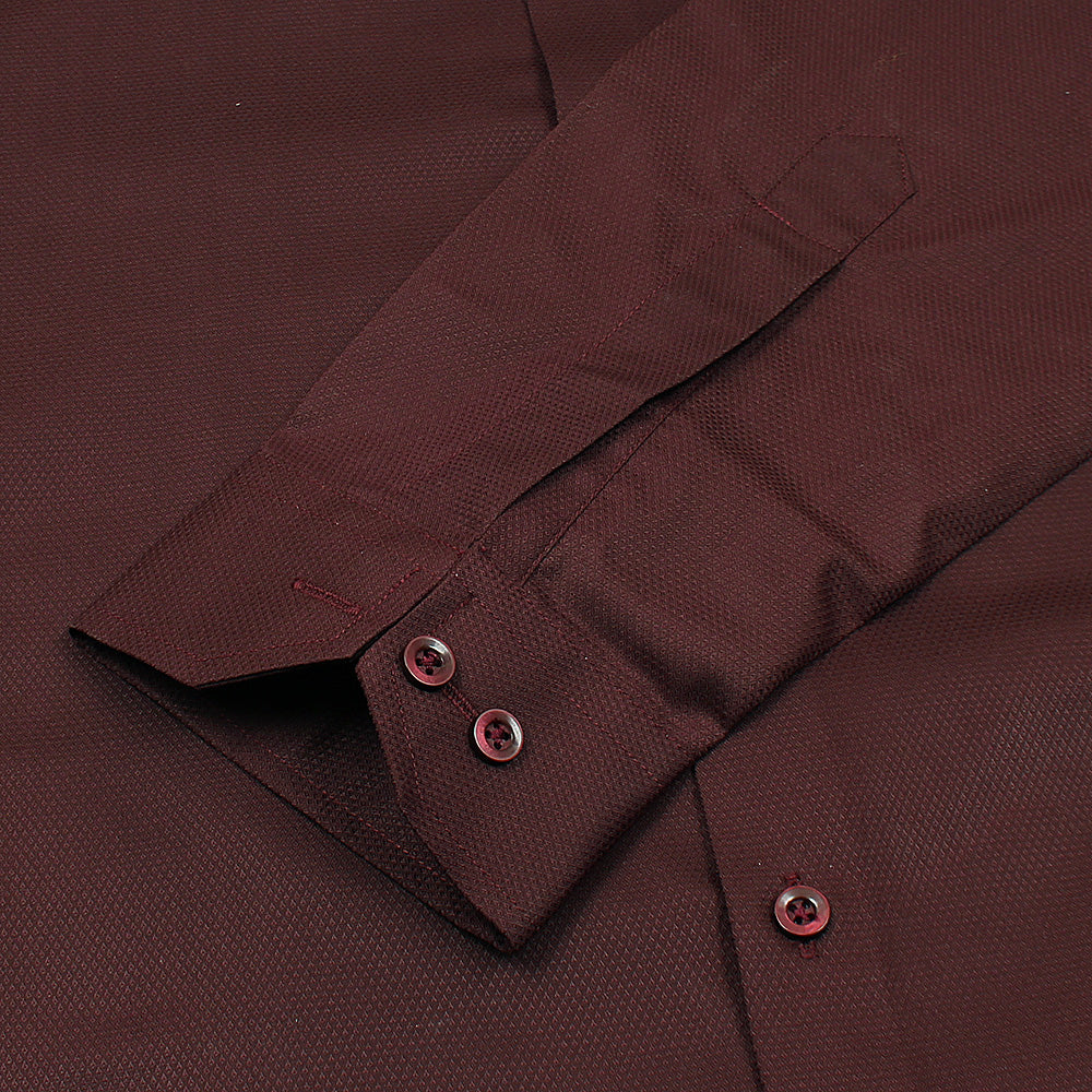 Mussimo Duti Imported Formal Shirt Dobby (Maroon)