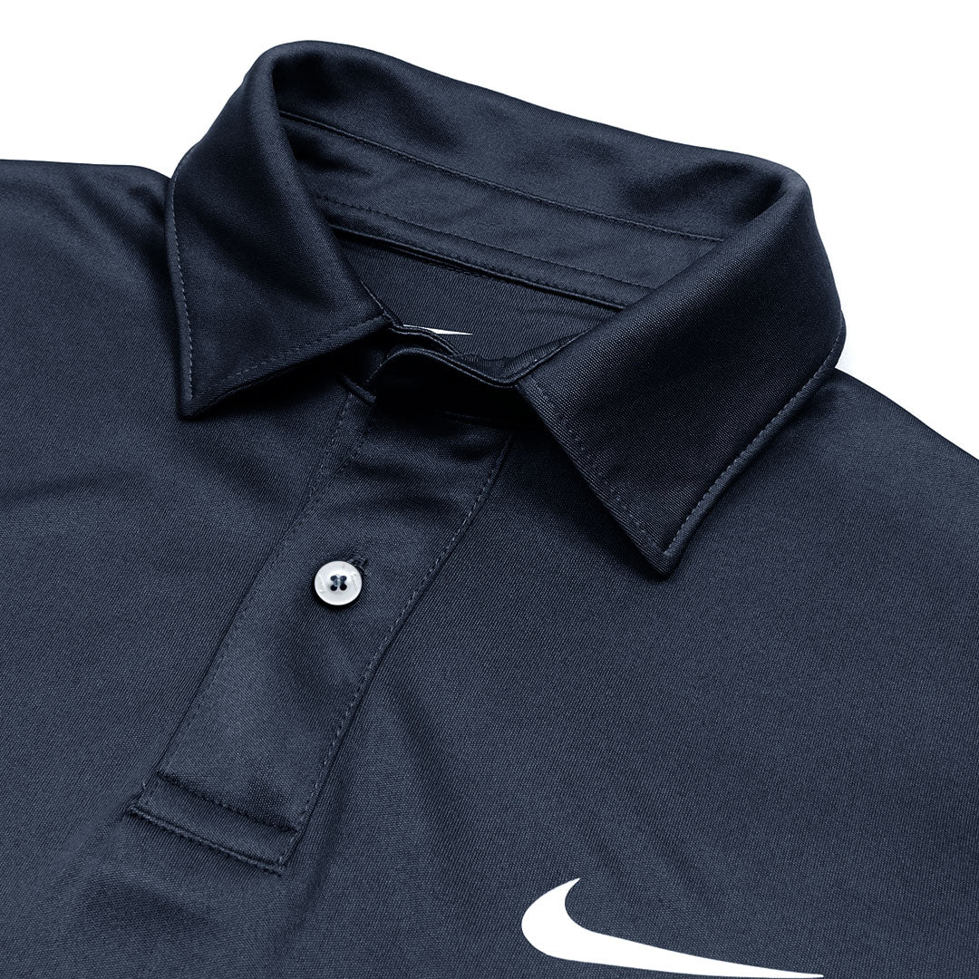NKE PREMIUM DRI-FIT PIPING POLO SHIRT (NAVY BLUE)