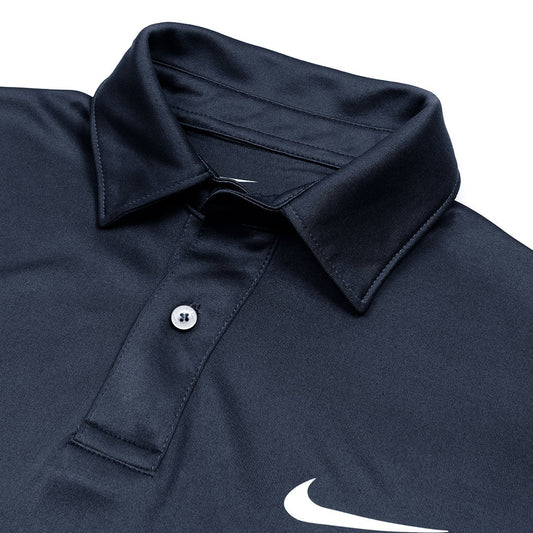 NKE PREMIUM DRI-FIT PIPING POLO SHIRT (NAVY BLUE)
