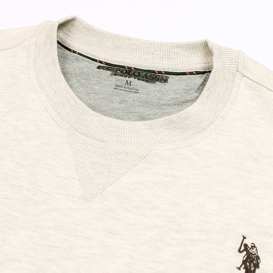 US PLO Original Cotton Fleece Sweatshirt (Off-White)