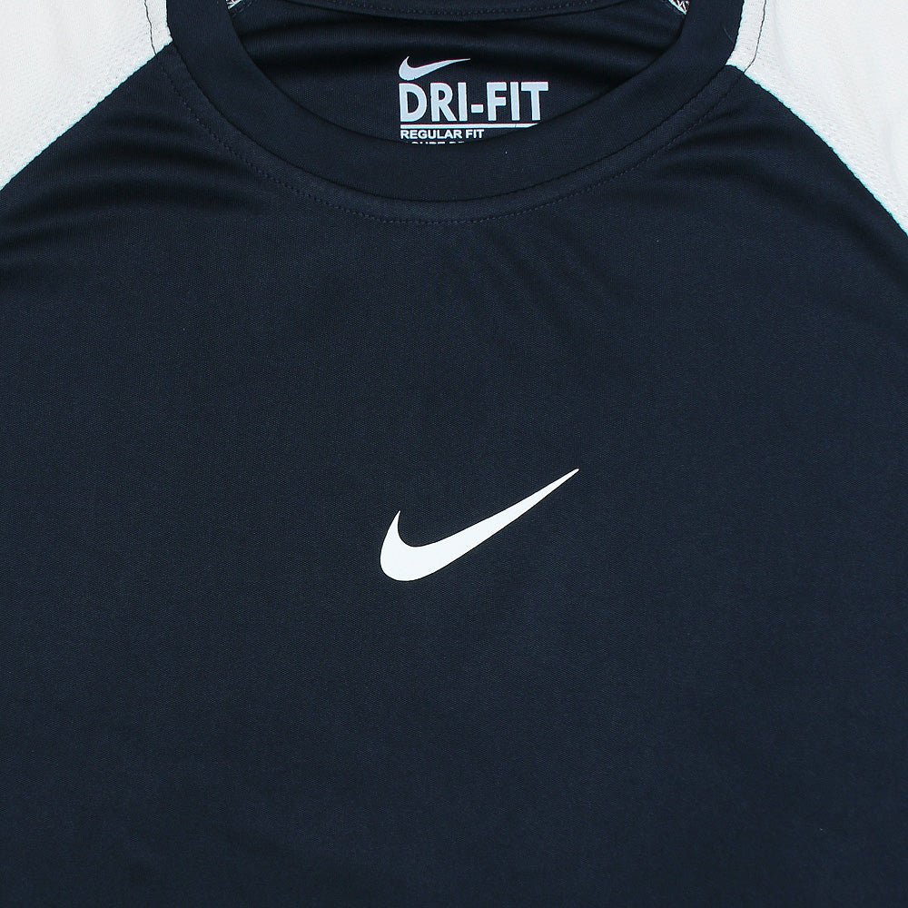 NKE Premium Mesh Shoulder Dri Fit F/S T-Shirt (Navy Blue)