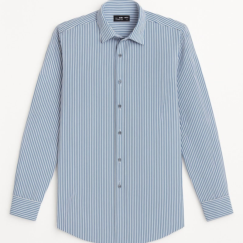 Mussimo Duti Imported Stripe Formal Shirt (Sky Blue)