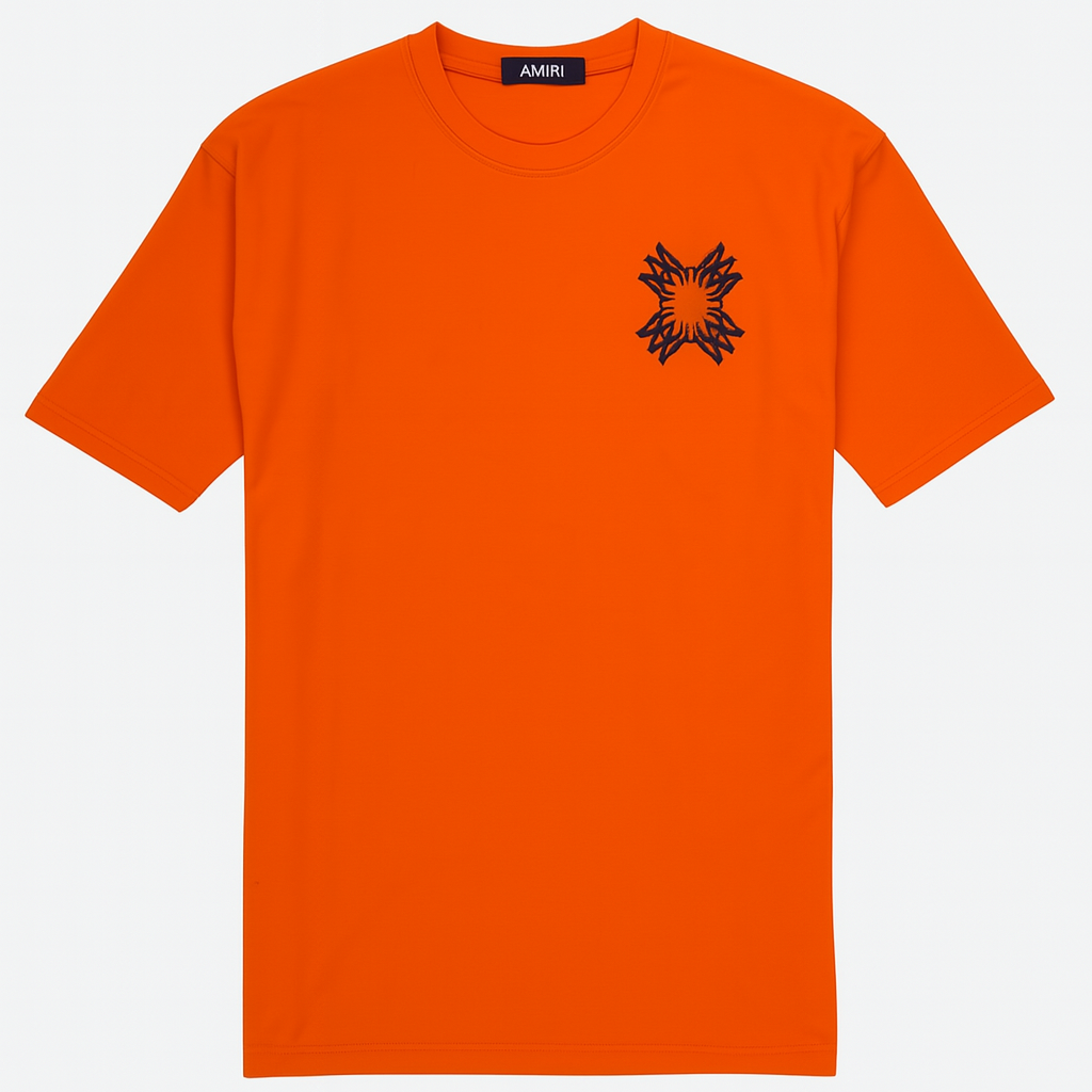 A.M.I.R.I PREMIUM DOWN SHOULDER  T-SHIRT (ORANGE)