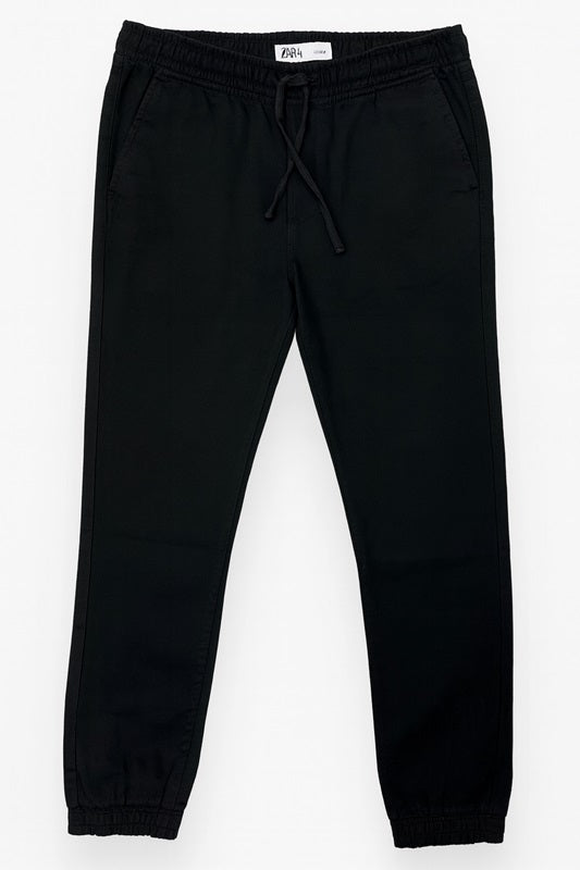Z.A.R.A Premium Cotton Waist Jogger Trouser (Black)