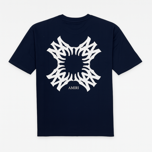 A.M.I.R.I PREMIUM DOWN SHOULDER  T-SHIRT (NAVY Blue)