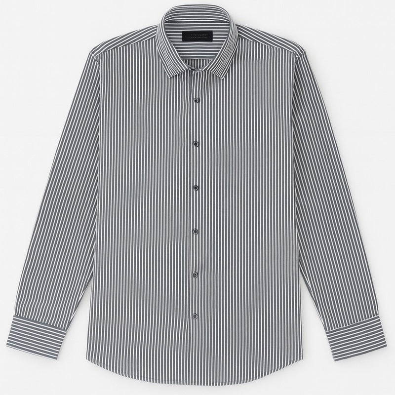 Mussimo Duti Imported Stripe Formal Shirt (Elegant Grey)