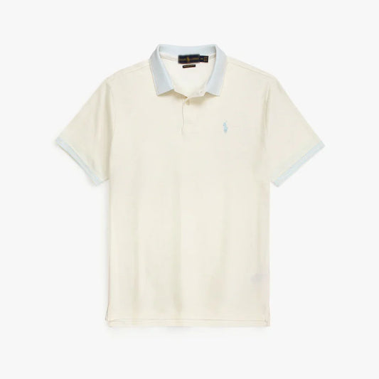 RL PREMIUM S/P JACQUARD COLLAR POLO (OFF-WHITE)