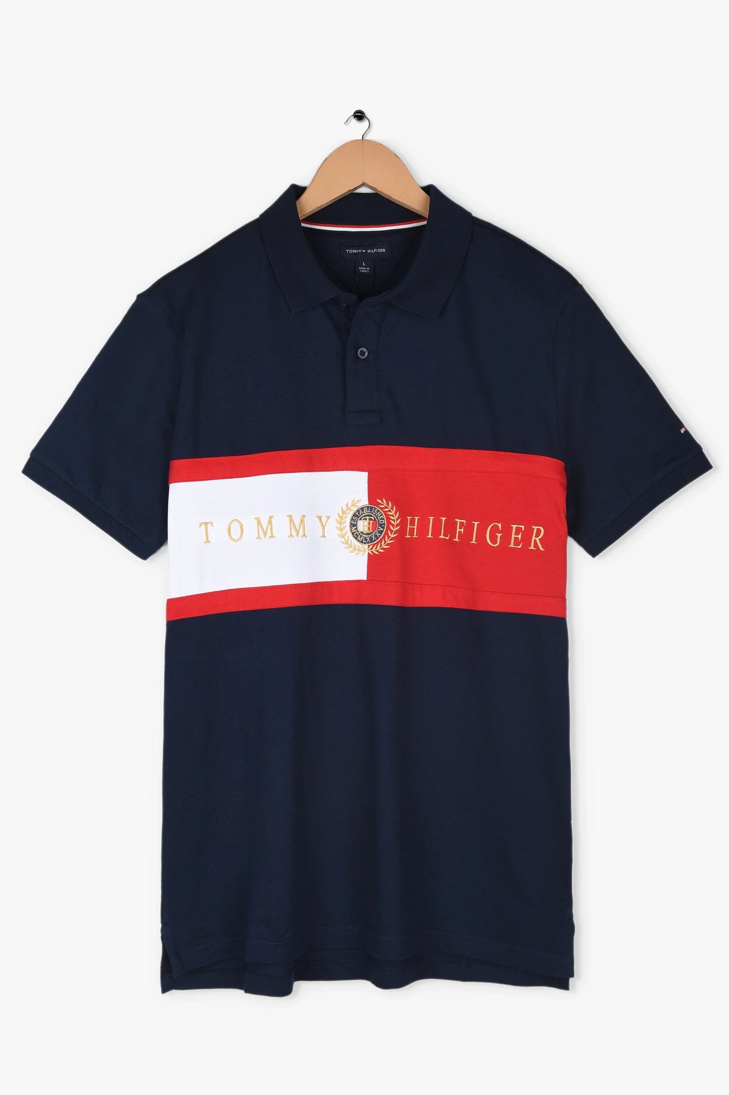 TH Imported Embroidered Logo Polo (Navy Blue)