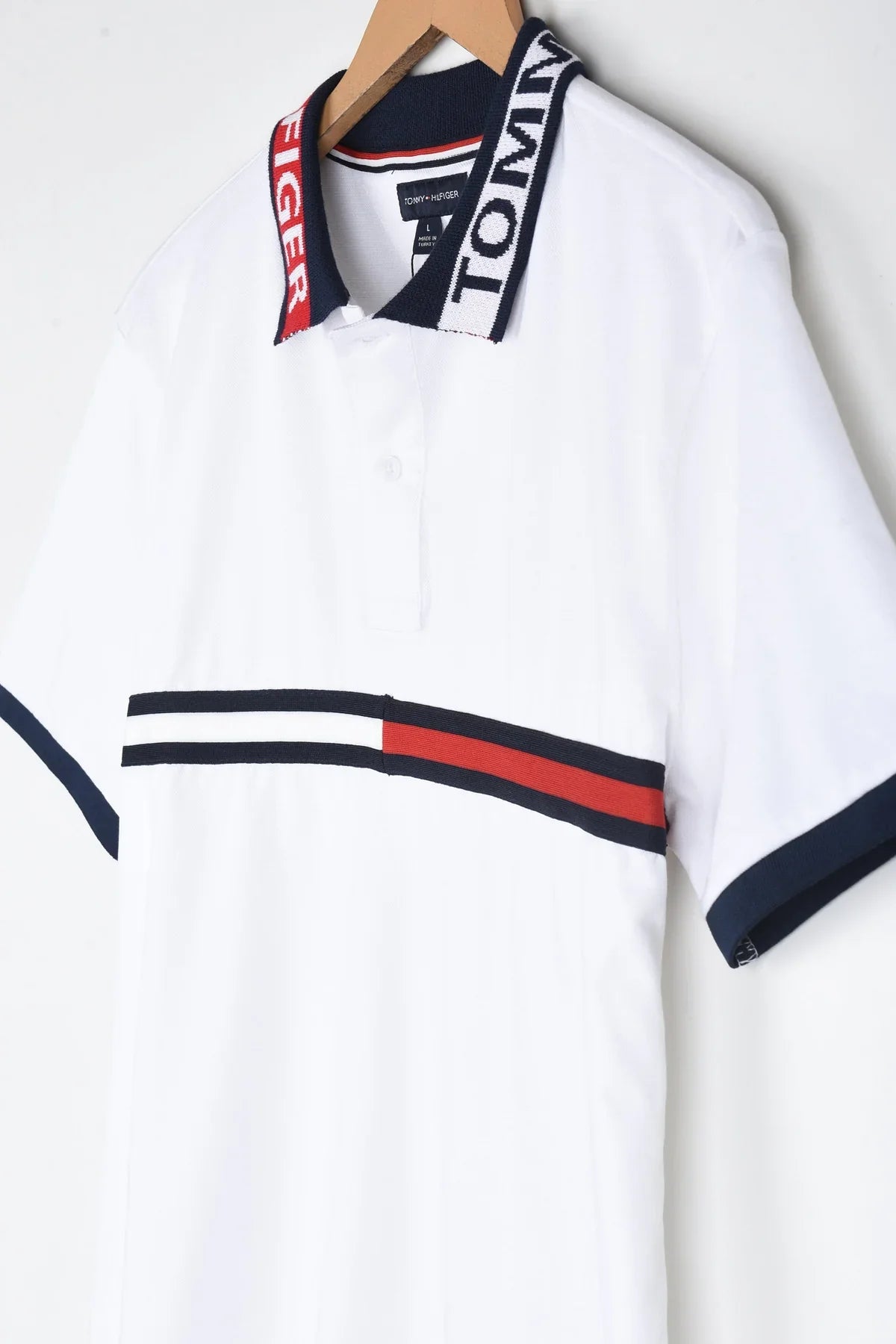 TH Imported Jacquard Collar Polo (White)