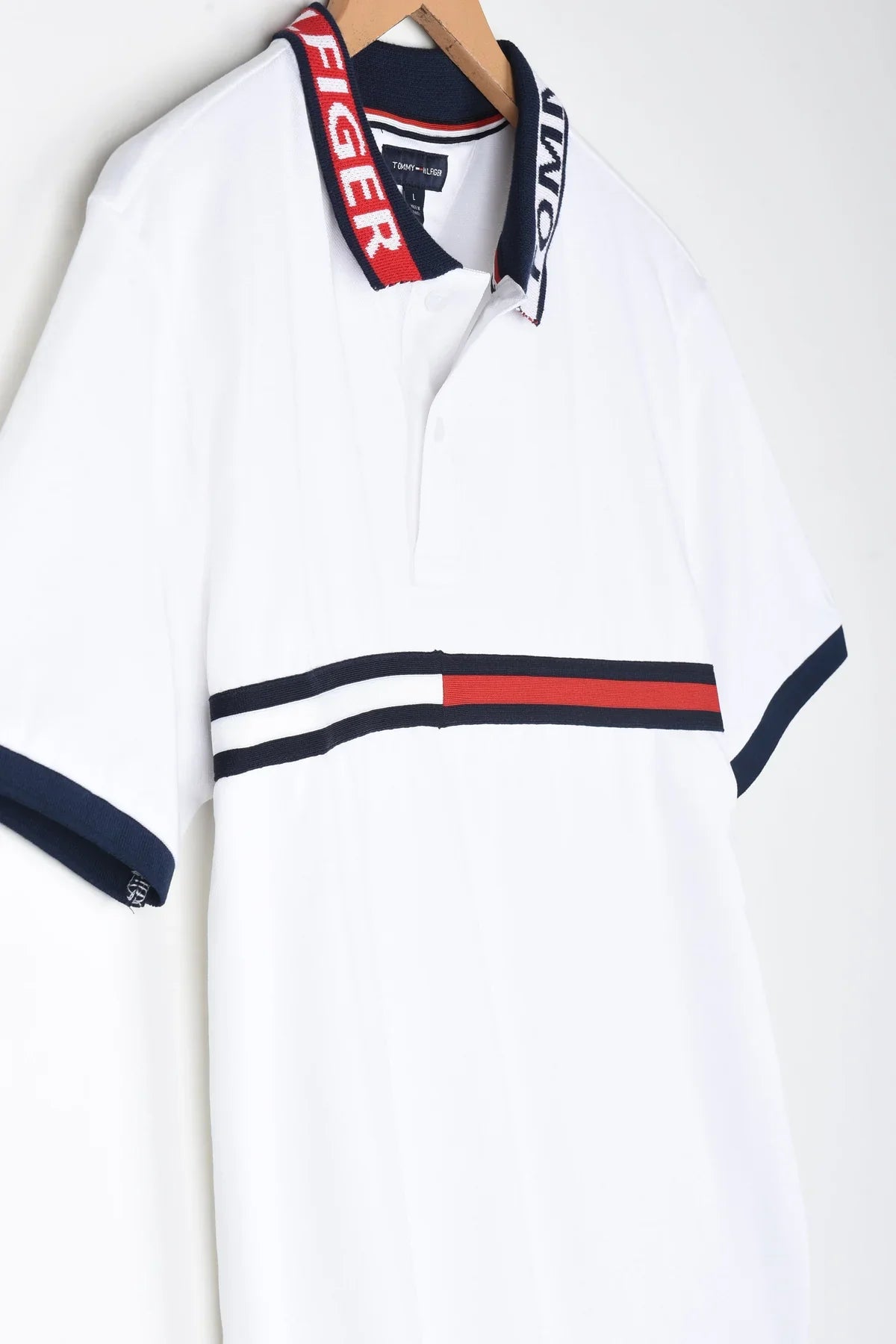 TH Imported Jacquard Collar Polo (White)