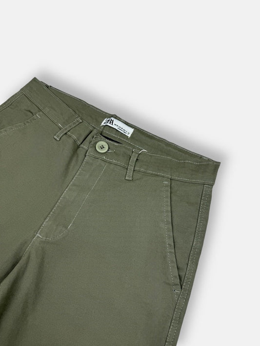 Z.A.R.A Premium Four Pocket Cotton Short (Olive)