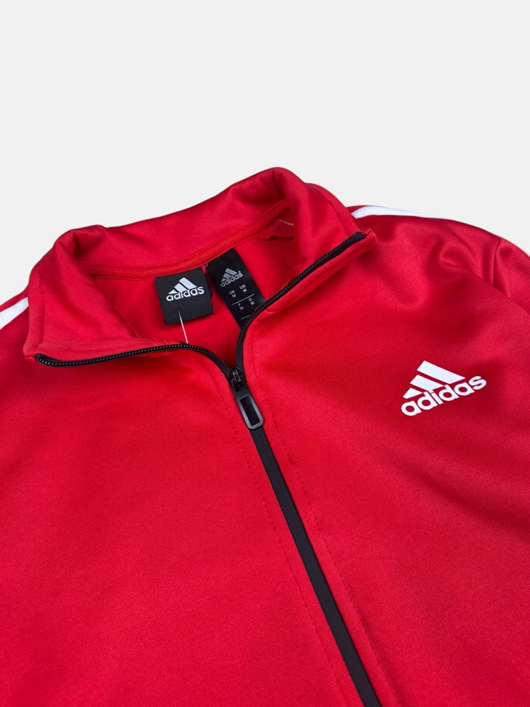 Addas Imported polyester Fleece Tracksuit (Red)