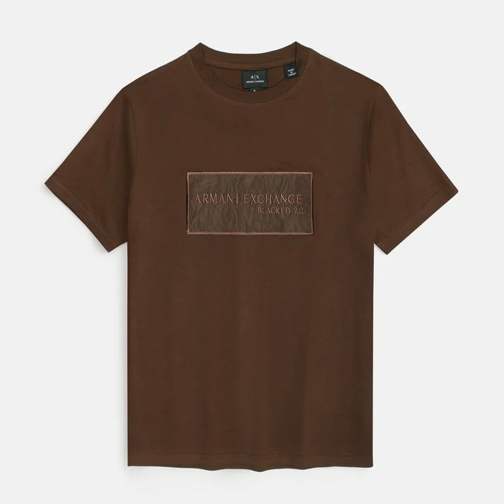 A-X IMPORTED MEN'S PATCH T-SHIRT (BROWN)