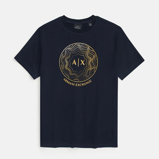 A-X IMPORTED MEN'S GOLD T-SHIRT (NAVY BLUE)