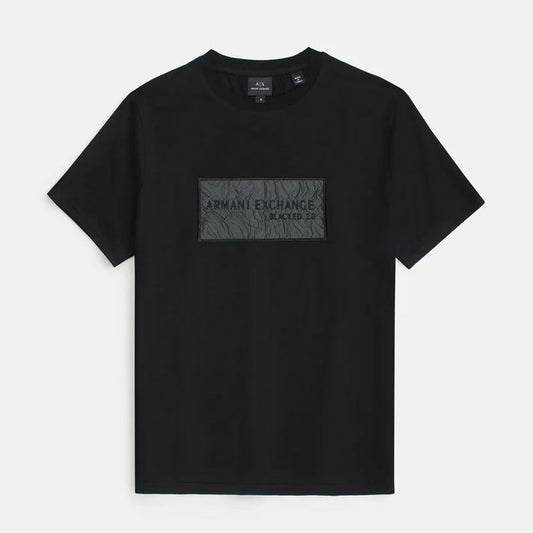 A-X IMPORTED MEN'S PATCH T-SHIRT (BLACK)