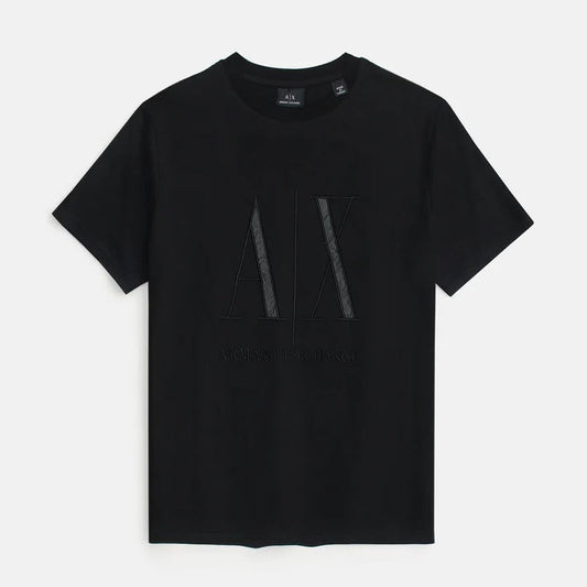 A-X IMPORTED MEN'S DESIGNER BIG LOGO T-SHIRT (BLACK)