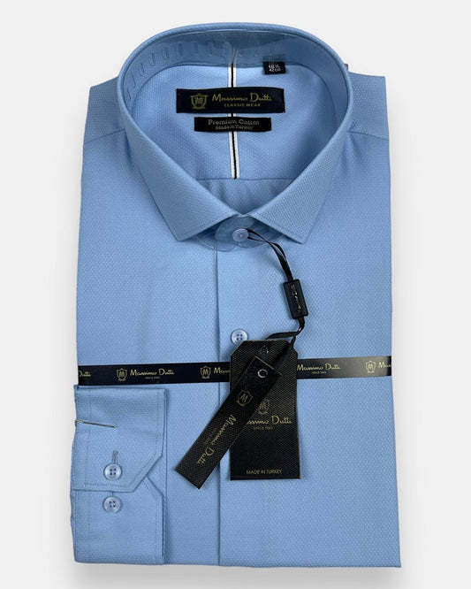 Mussimo Duti Imported Formal Shirt Dobby (Sky Blue)