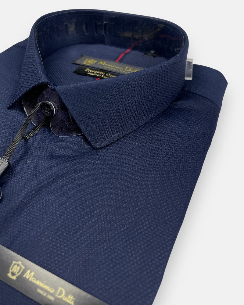 Mussimo Duti Imported Formal Shirt Dobby (Navy Blue)