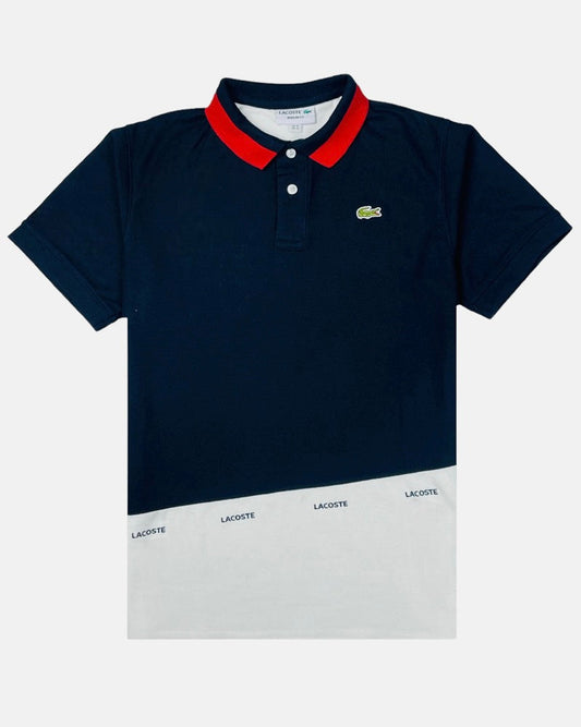 LCSTE Tipped Collar Polo Shirt (Navy&White)