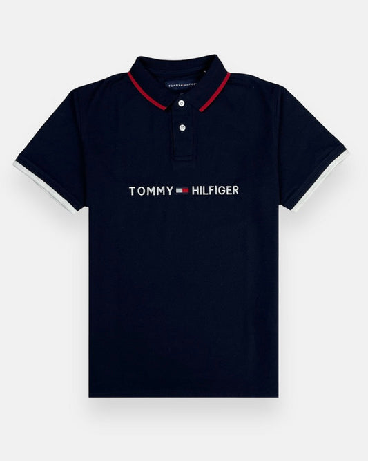 Tommy SLV Tipped Polo Shirt (Navy Blue)