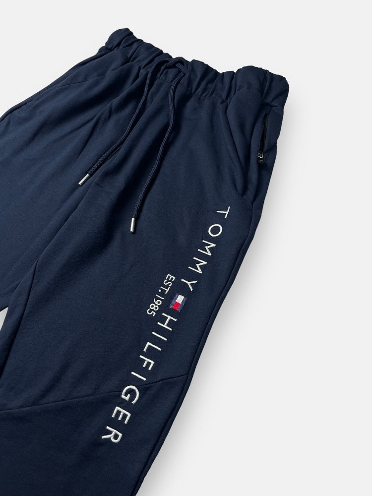 Tommy Premium Cotton Tracksuit (Navy Blue)