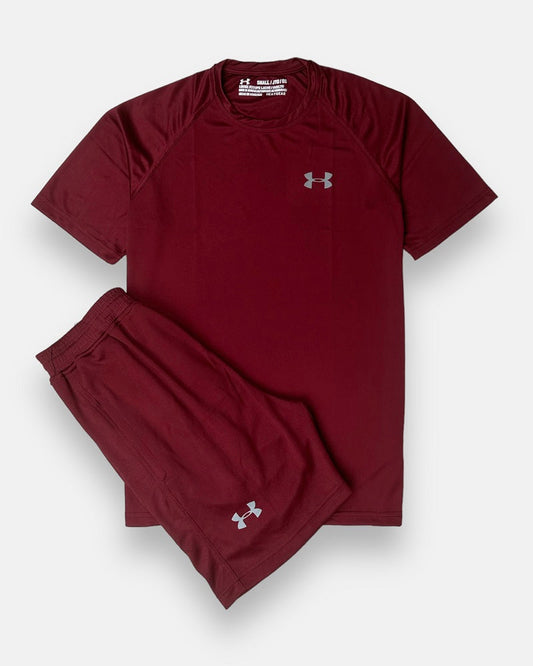 UA Dri Fit Twin Set (Mehroon)