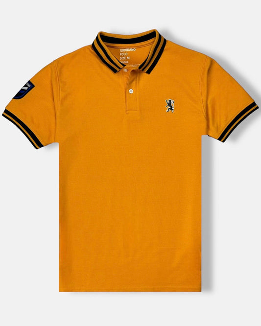 GRDNO Premium Small 3D Lion Polo shirt Mustard