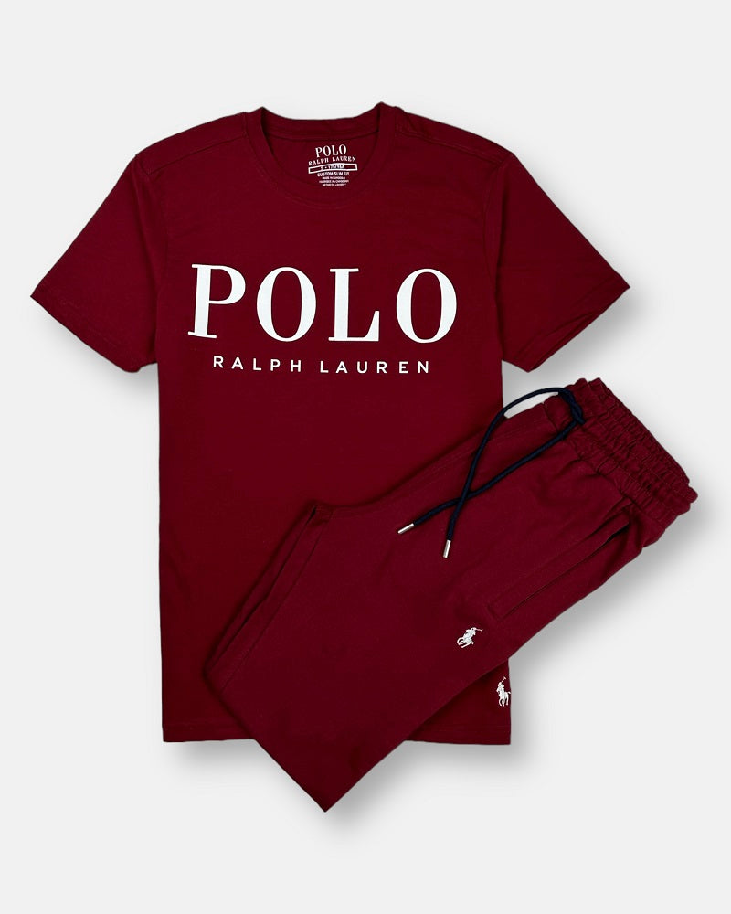 RL Polo Premium Cotton Tracksuit (Maroon)