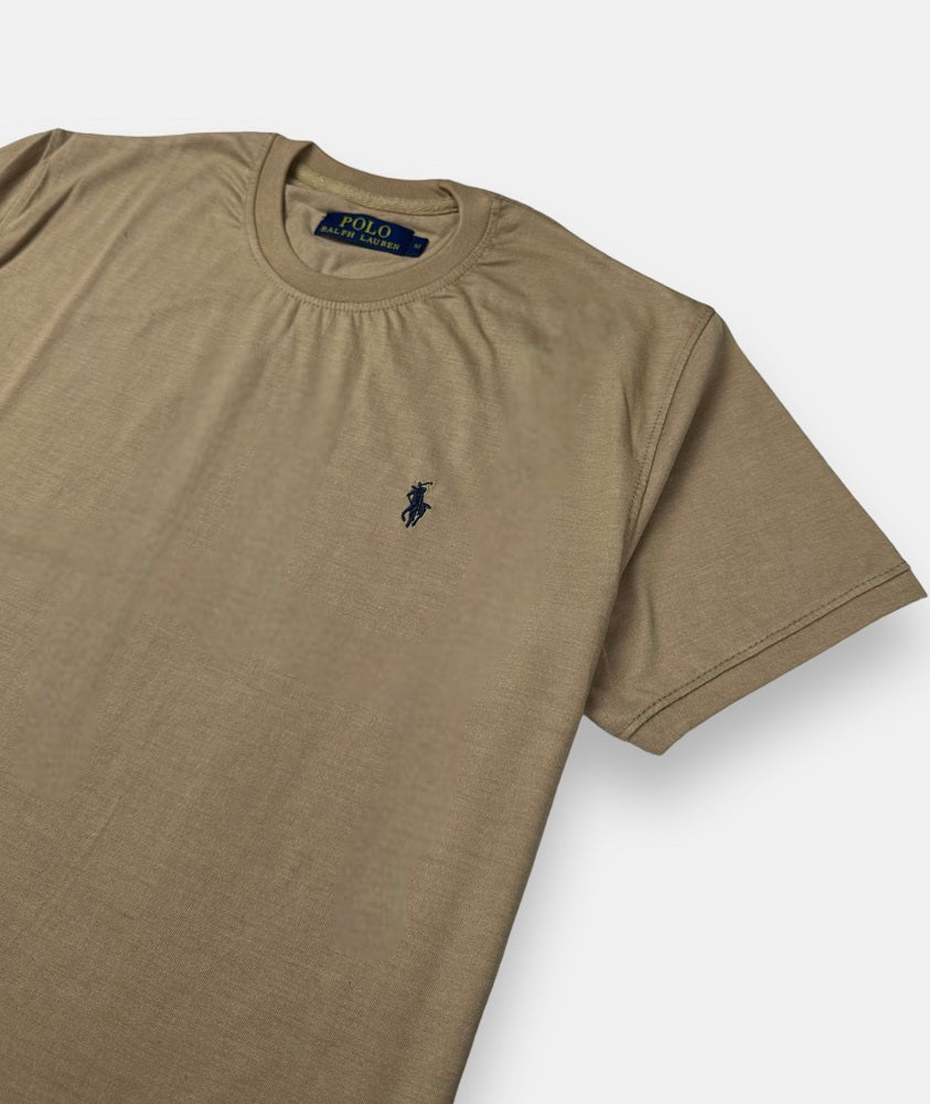 RL Premium Small Pony T-shirt Beige