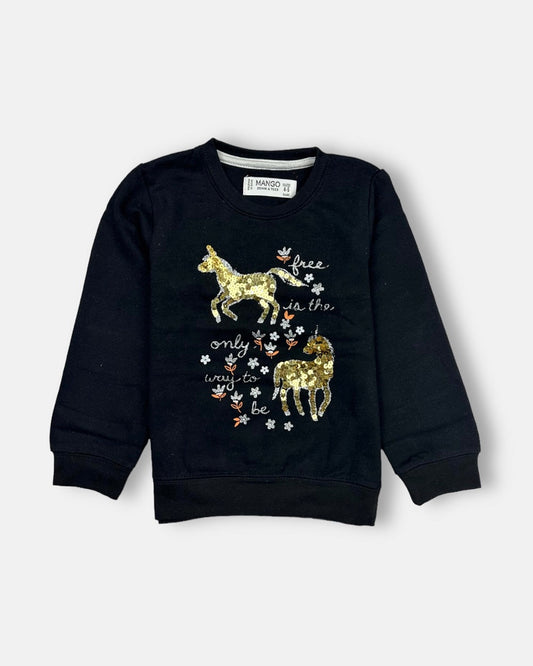 Mngo kids Girls SweatShirt Black