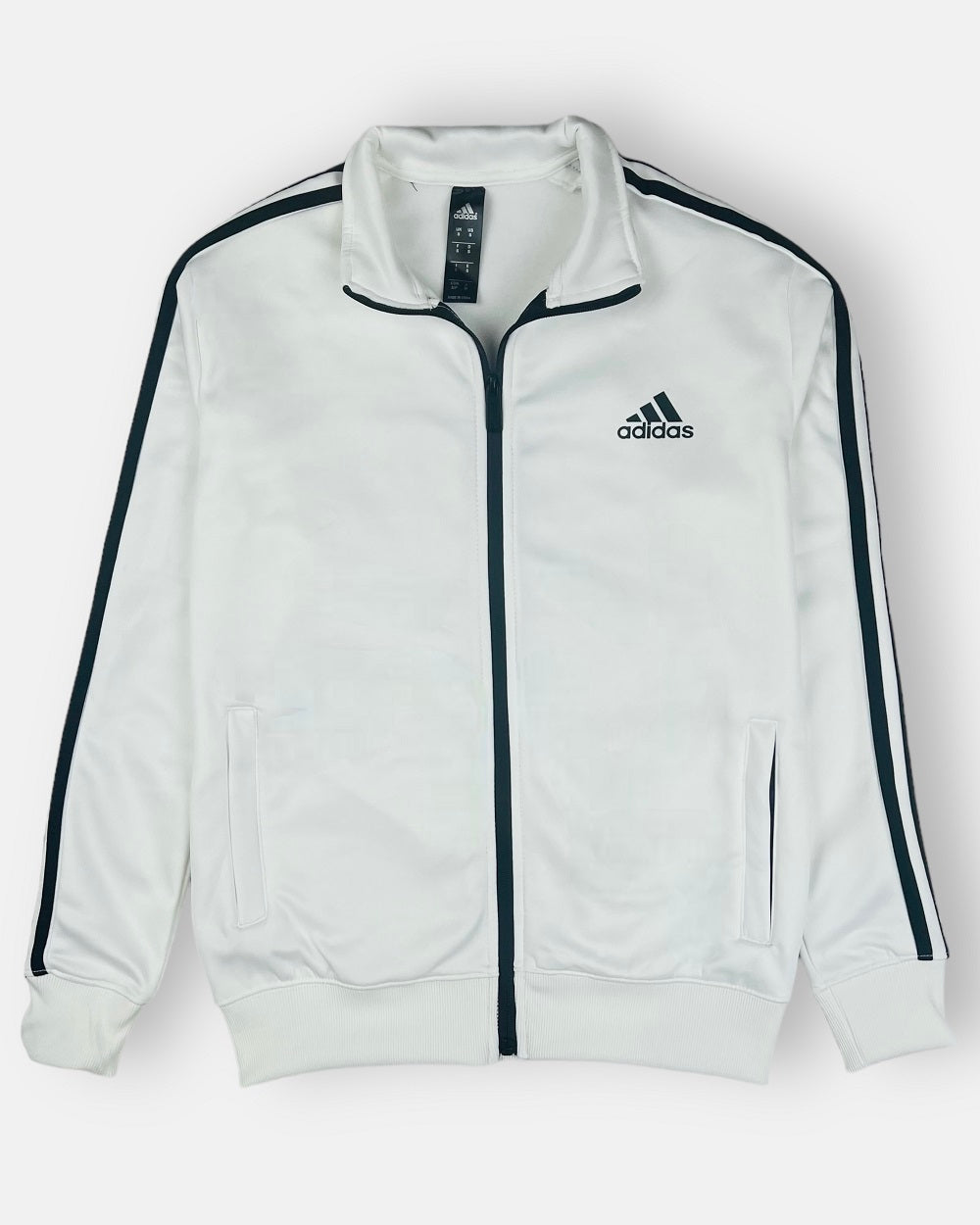 Addas Imported polyester Fleece Tracksuit (White & Black)