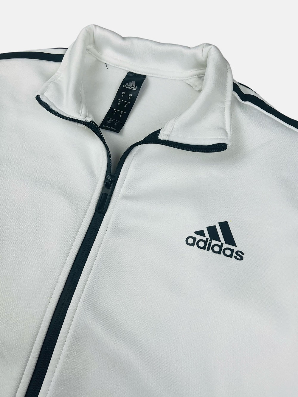 Addas Imported polyester Fleece Tracksuit (White & Black)