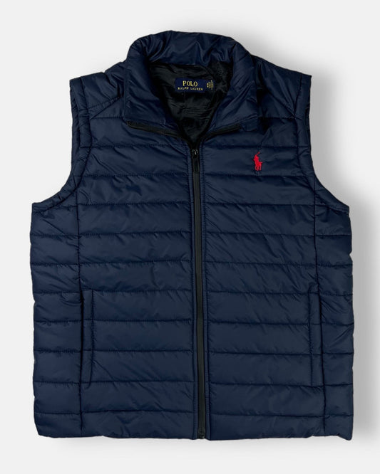 RL premium Small Pony Puffer Jacket (Navy Blue)