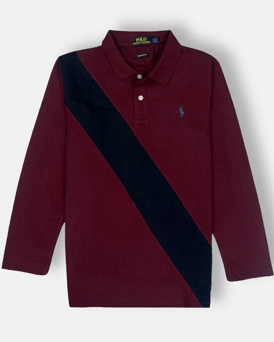 RL Small Pony Paneled Polo Shirt (Mehroon)